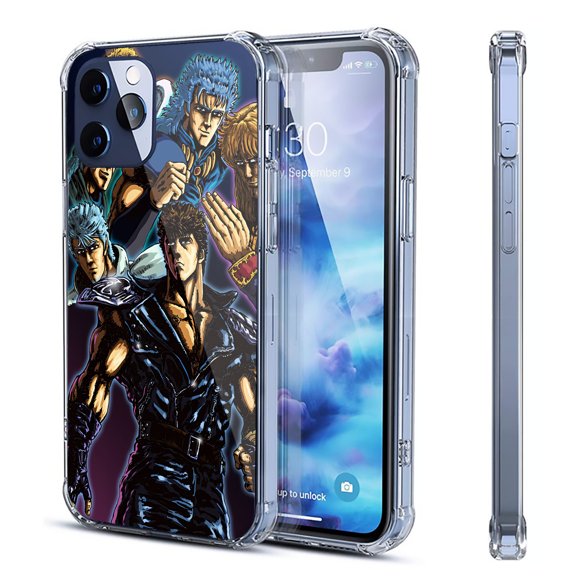 （画像用） 北斗の拳 Fist of the North Star 【iPhone 12シリーズ対応】透明スマホケース（クリアソフトケース）